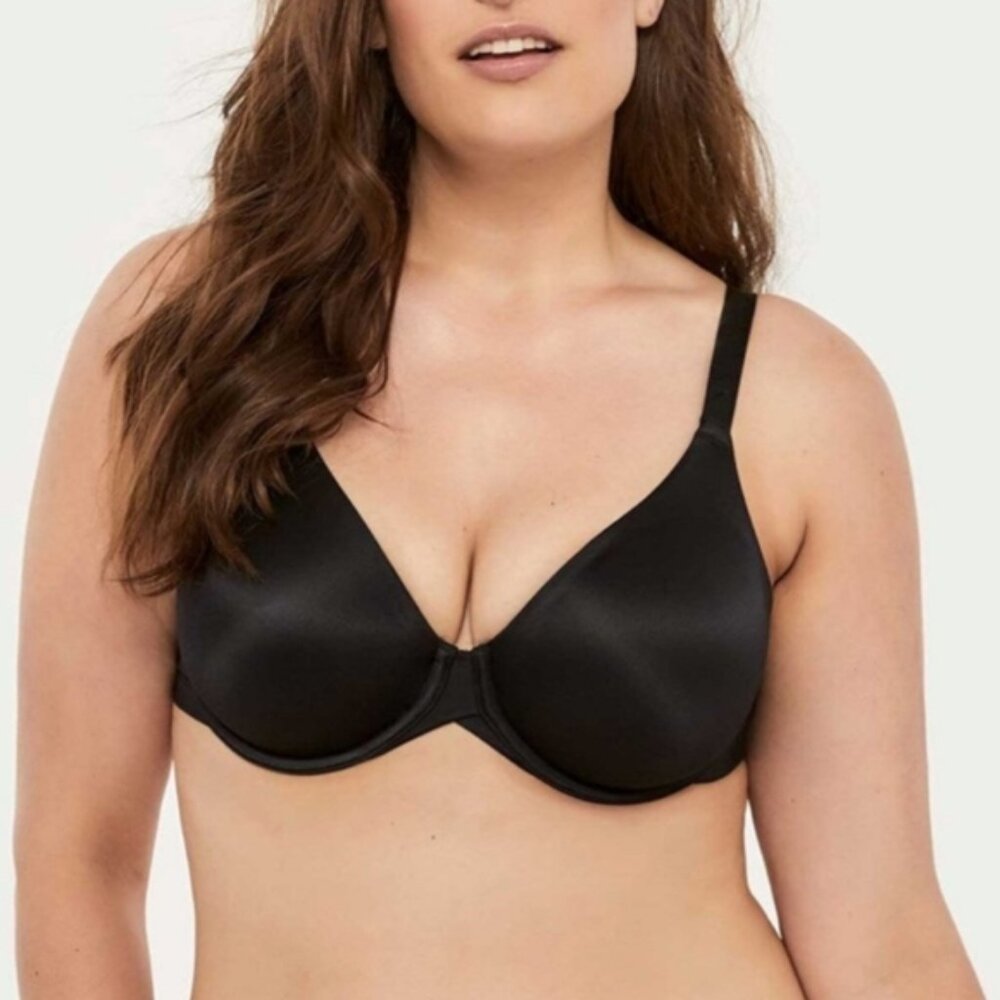 💠Penningtons Ti Voglio Sofia Soft Cup Microfibre Bra Black Mesh Underwire 42C